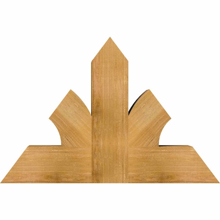 Ekena Millwork Richland Rough Sawn Timber Gable Bracket, Western Red Cedar, 36"W x 24"H x 6"D x 6"F, 16/12 Pitch GBW036X24X0606RIC00RWR